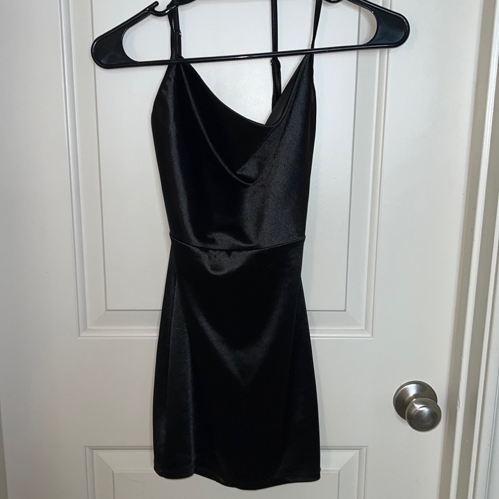 Black mini dress